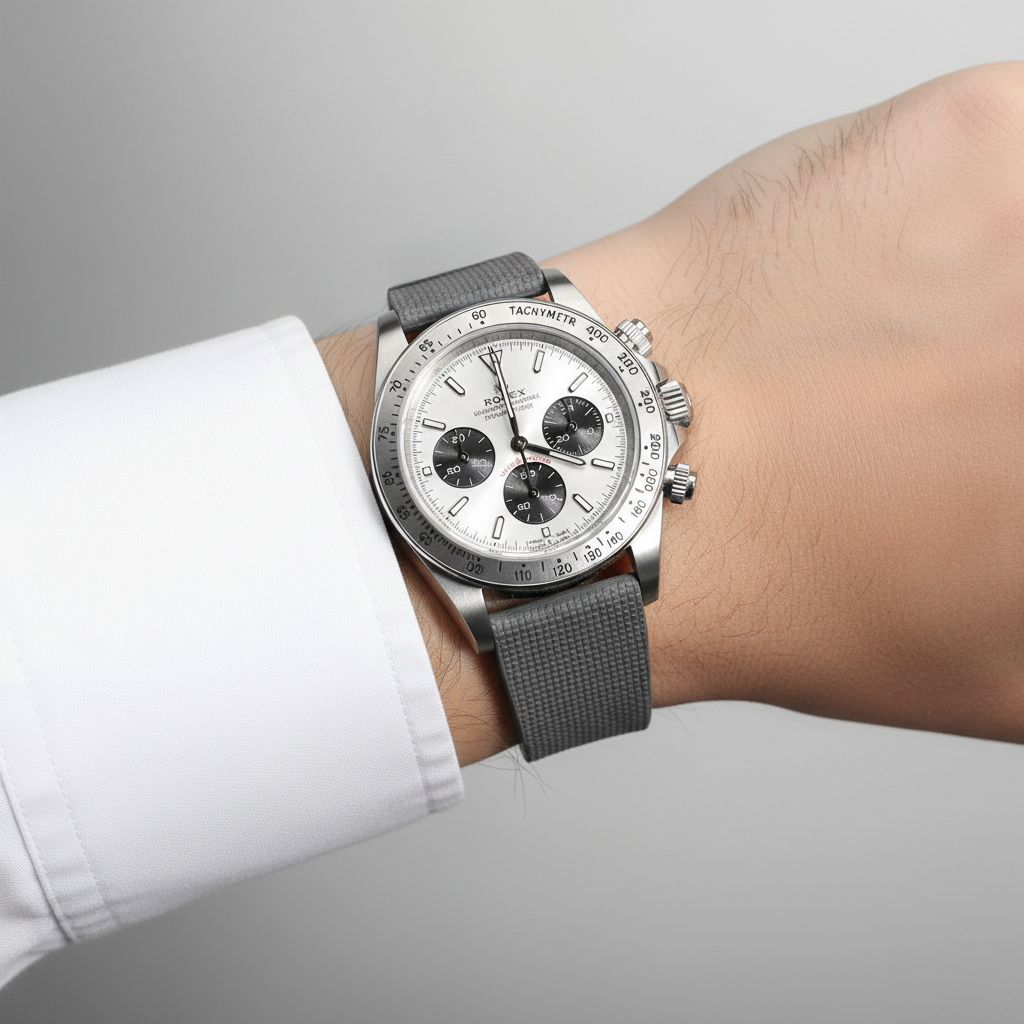 Baby-Blue Linen-Patterned CTS Strap