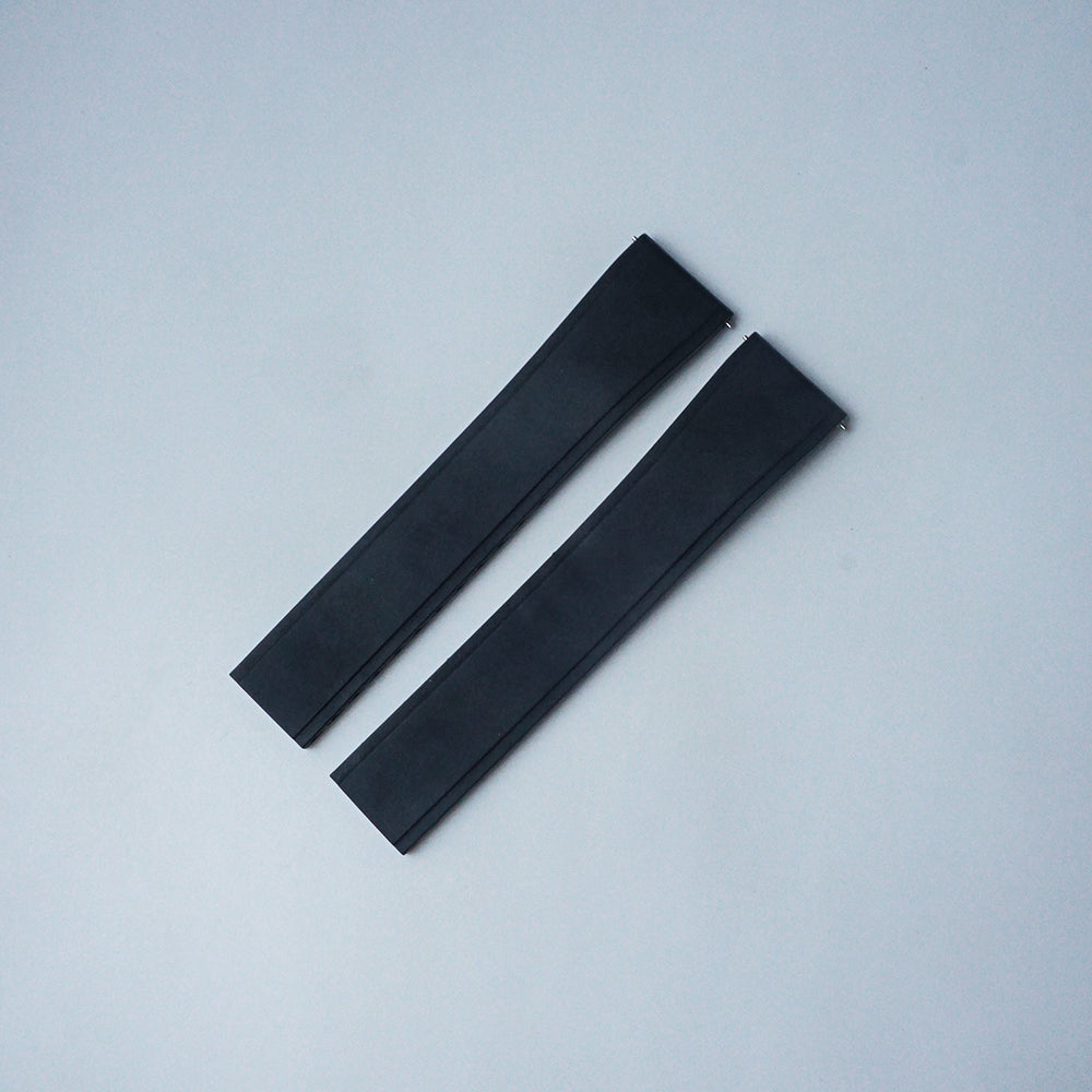 Black Universal FKM Rubber Strap 20mm
