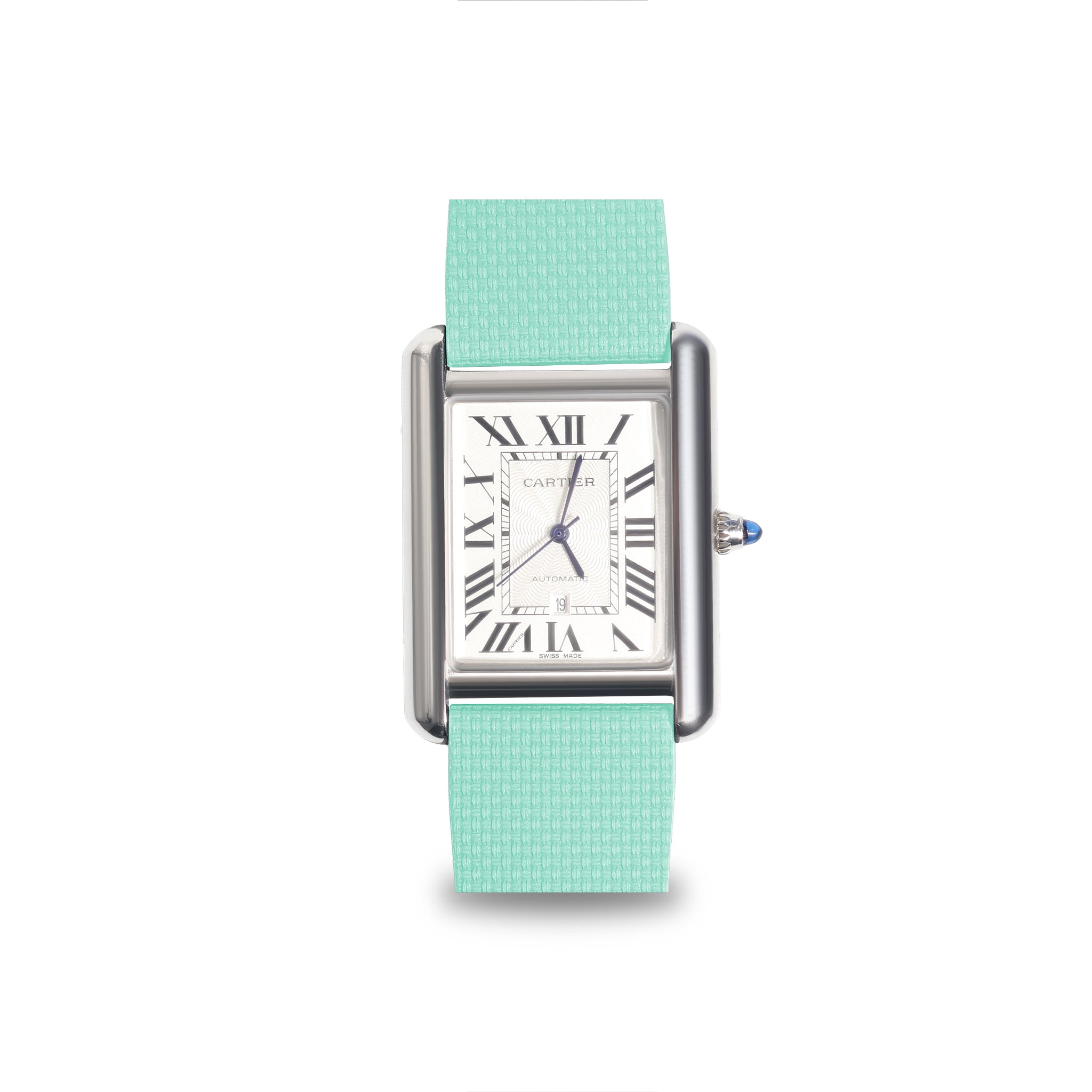 Baby-Blue Linen-Patterned CTS Strap