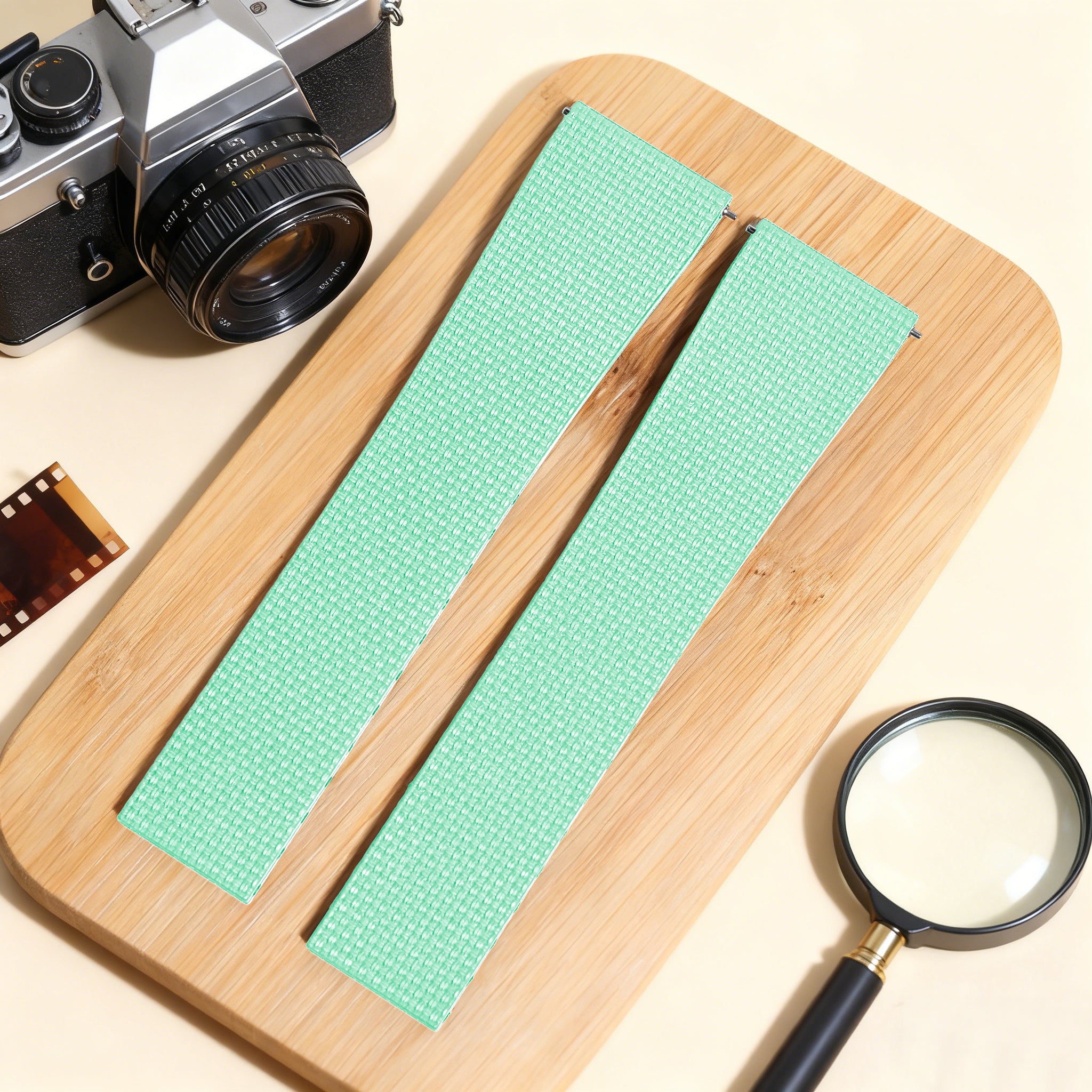 Baby-Blue Linen-Patterned CTS Strap