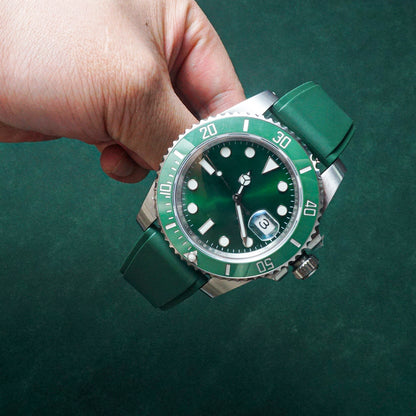 Green Universal FKM Rubber Strap 20mm