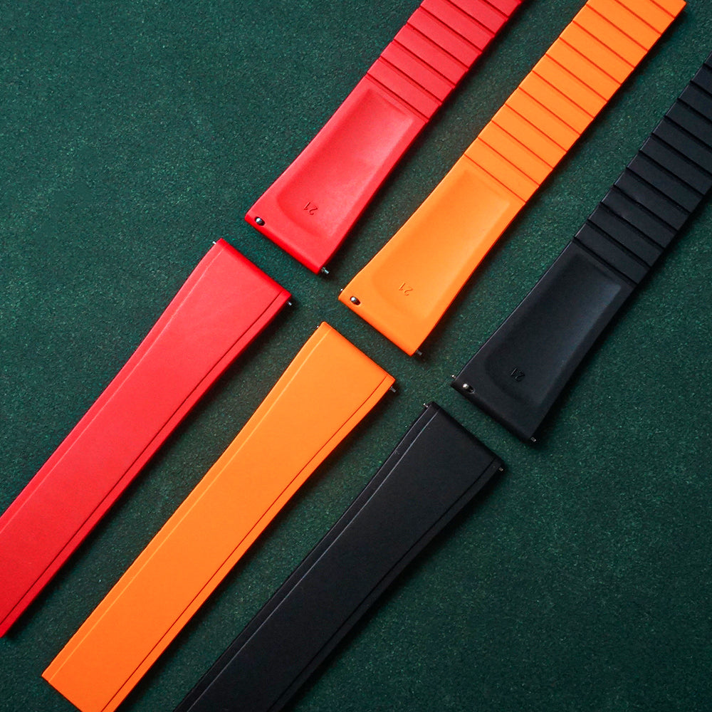 Green Universal FKM Rubber Strap 20mm