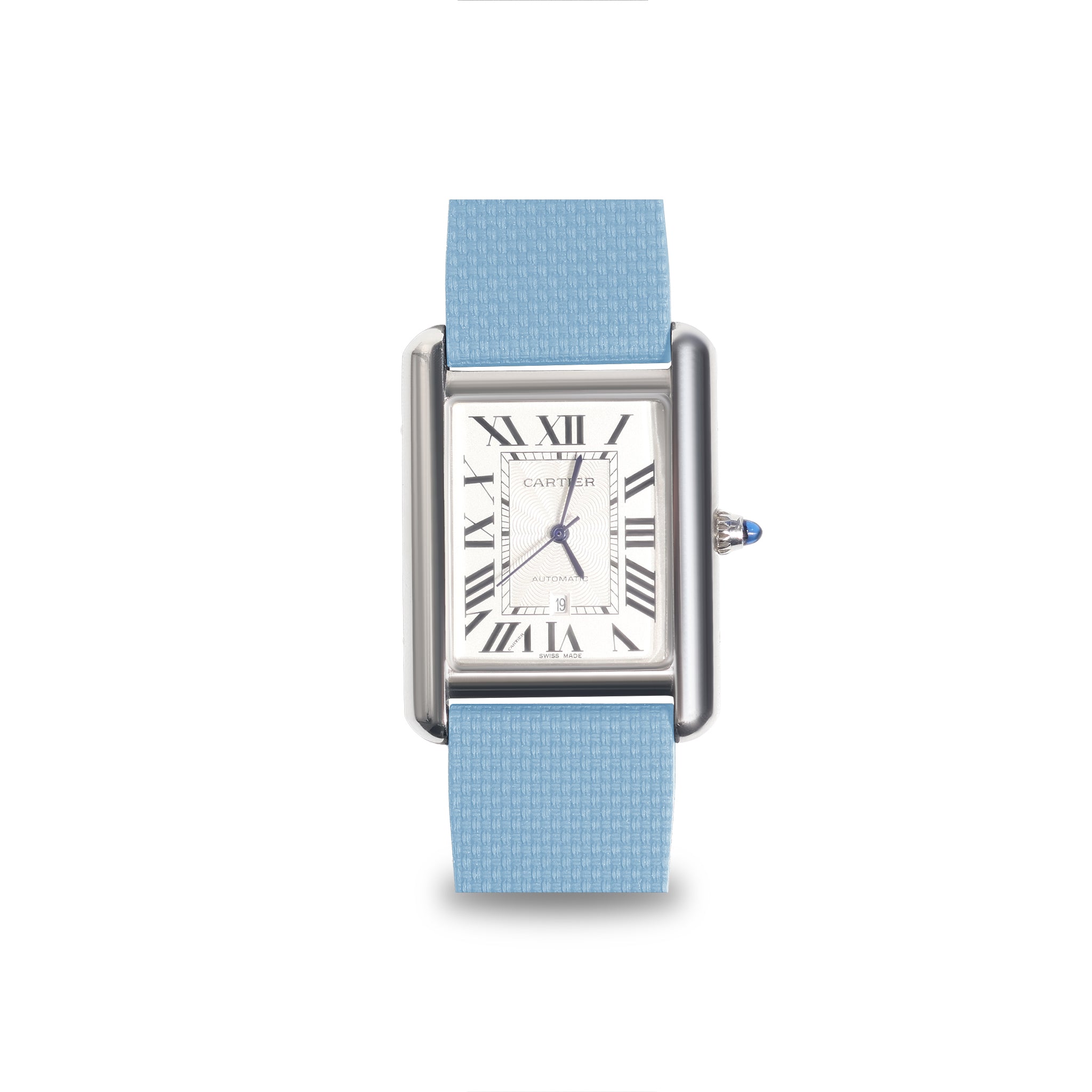 Baby-Blue Linen-Patterned CTS Strap
