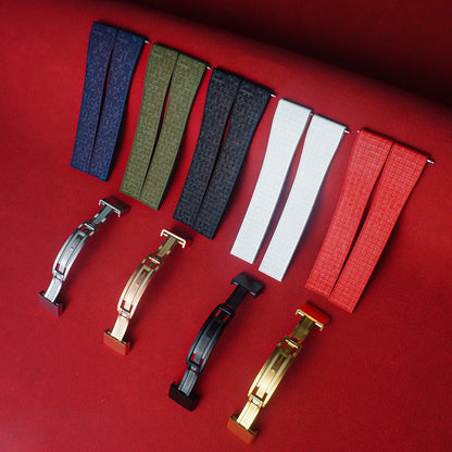 Watch Strap With Mosaic Pattern and Flat-Head Design