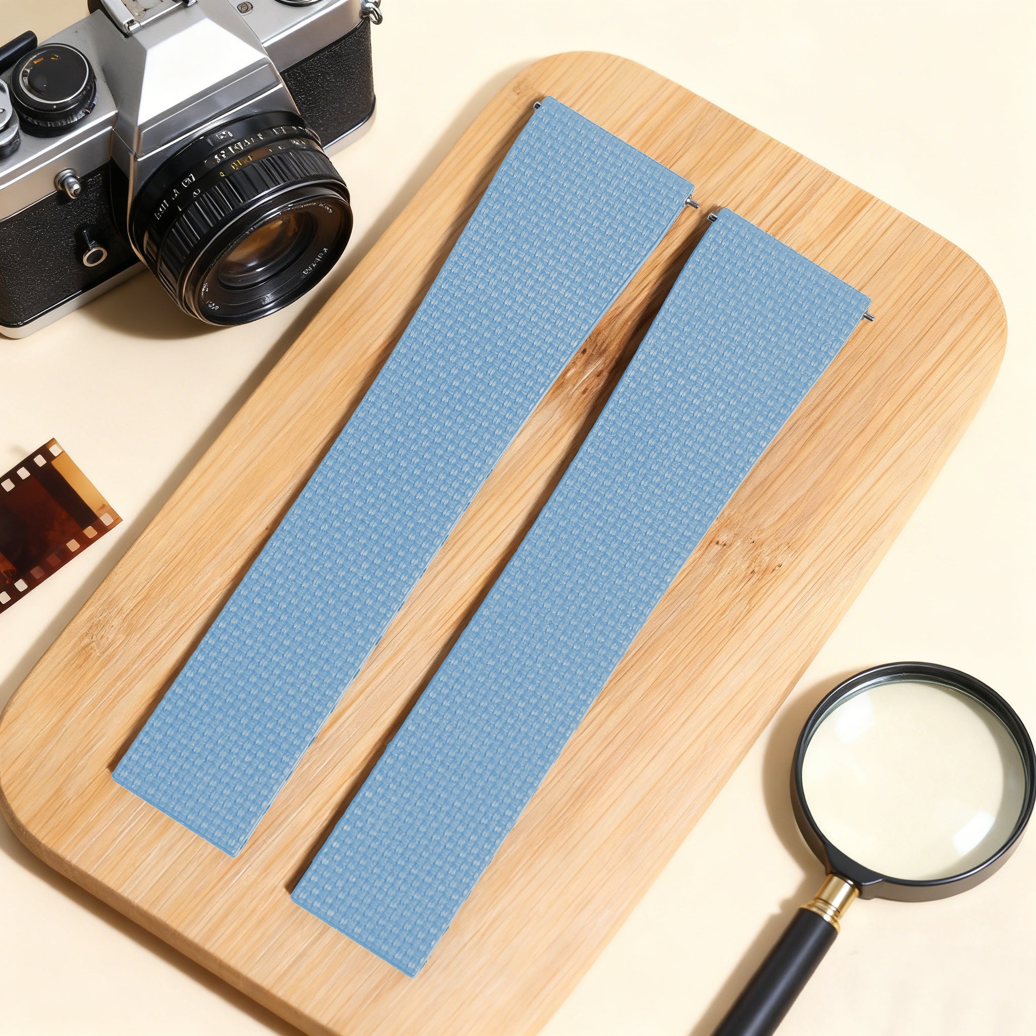 Baby-Blue Linen-Patterned CTS Strap