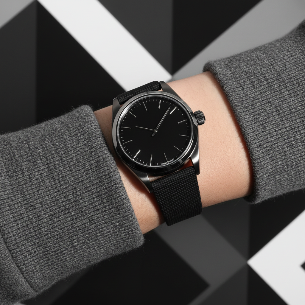 Baby-Blue Linen-Patterned CTS Strap