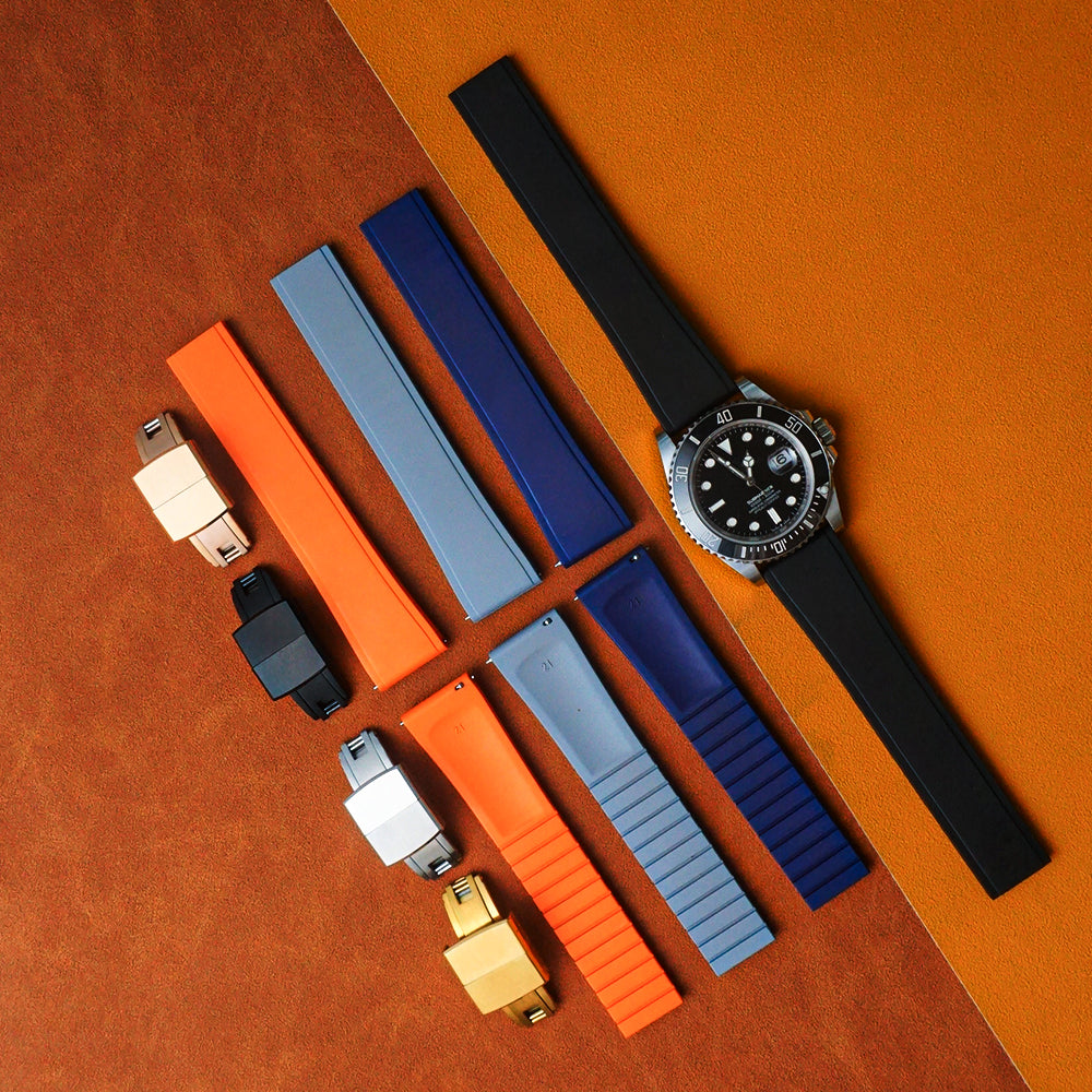 Red Universal FKM Rubber Strap 20mm