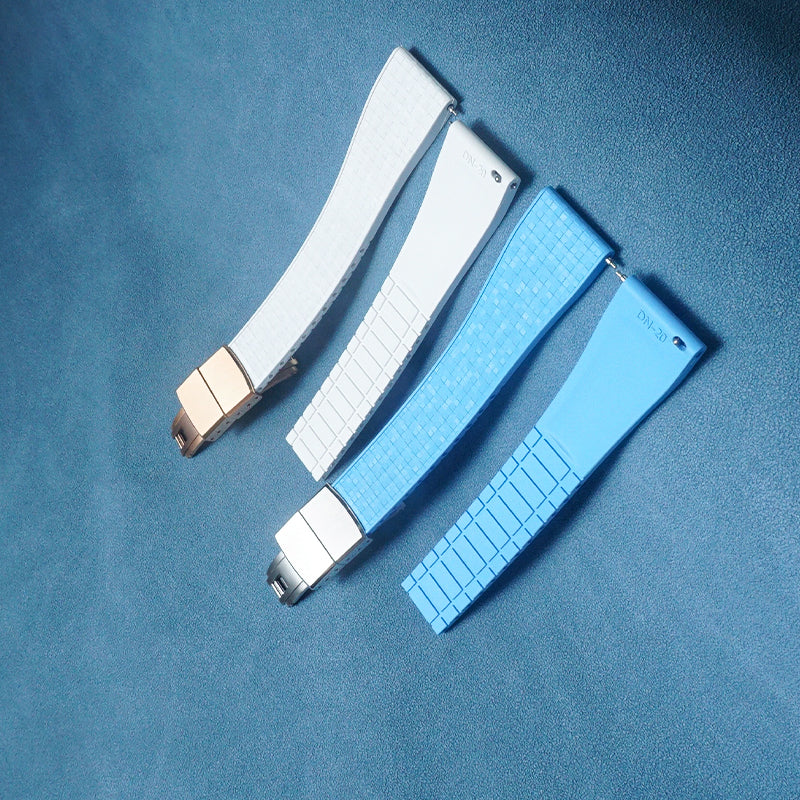 Watch Strap With Mosaic Pattern and Flat-Head Design