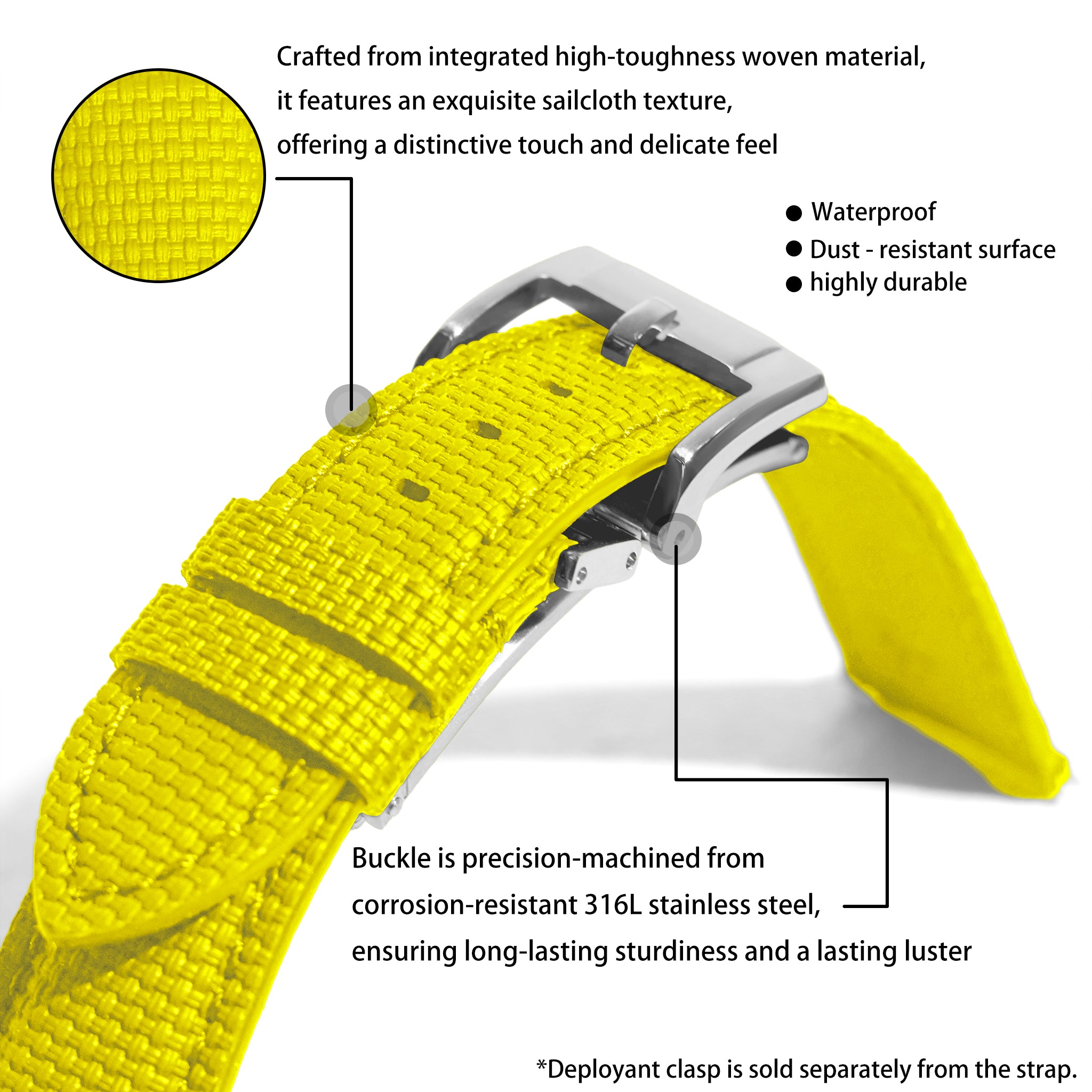 Baby Blue Sailcolth Strap