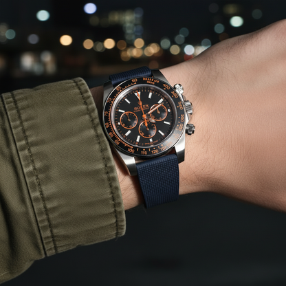 Baby-Blue Linen-Patterned CTS Strap