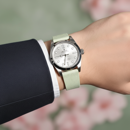 Baby-Blue Linen-Patterned CTS Strap