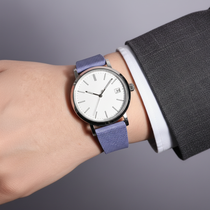 Baby-Blue Linen-Patterned CTS Strap