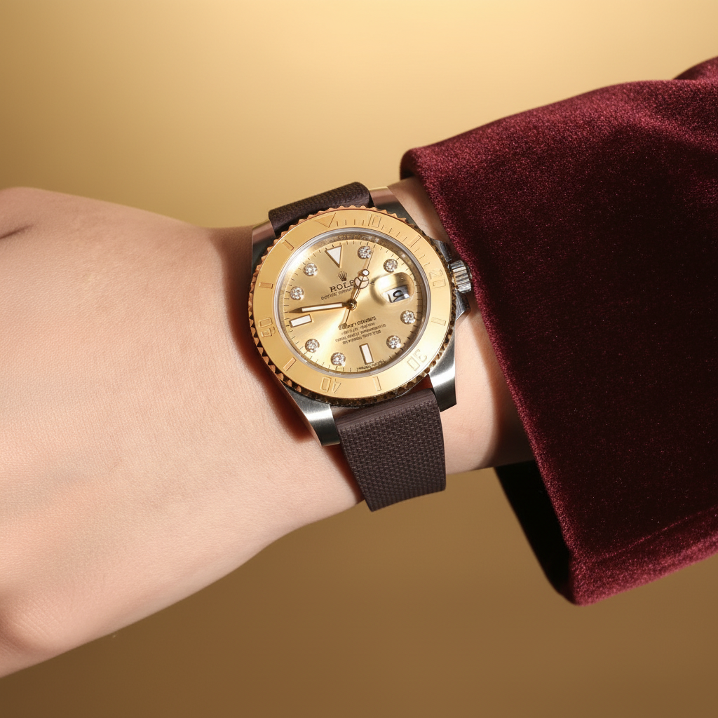 Baby-Blue Linen-Patterned CTS Strap