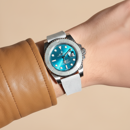 Baby-Blue Linen-Patterned CTS Strap